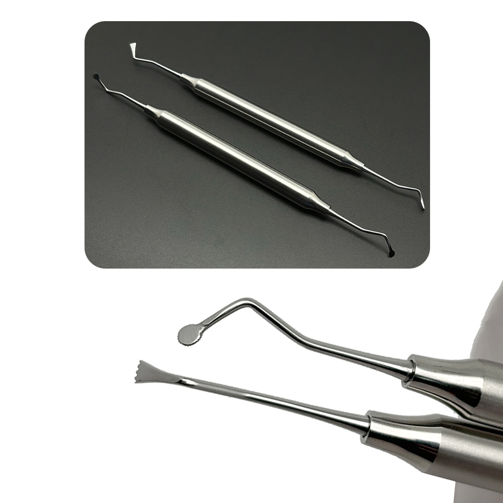 2 Pieces S.S Dental Gingival Cord Packer Instruments 1.5mm & 2.5mm Retraction DN-2366