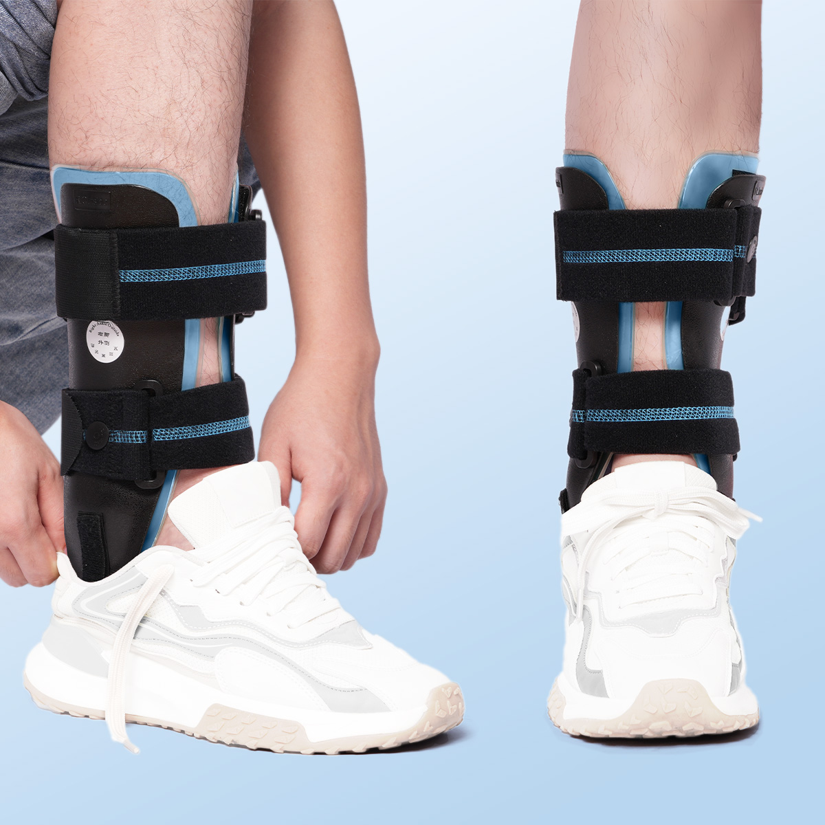 VELPEAU Ankle Support Stirrup Ankle Splint Adjustable Rigid Stabilizer ...