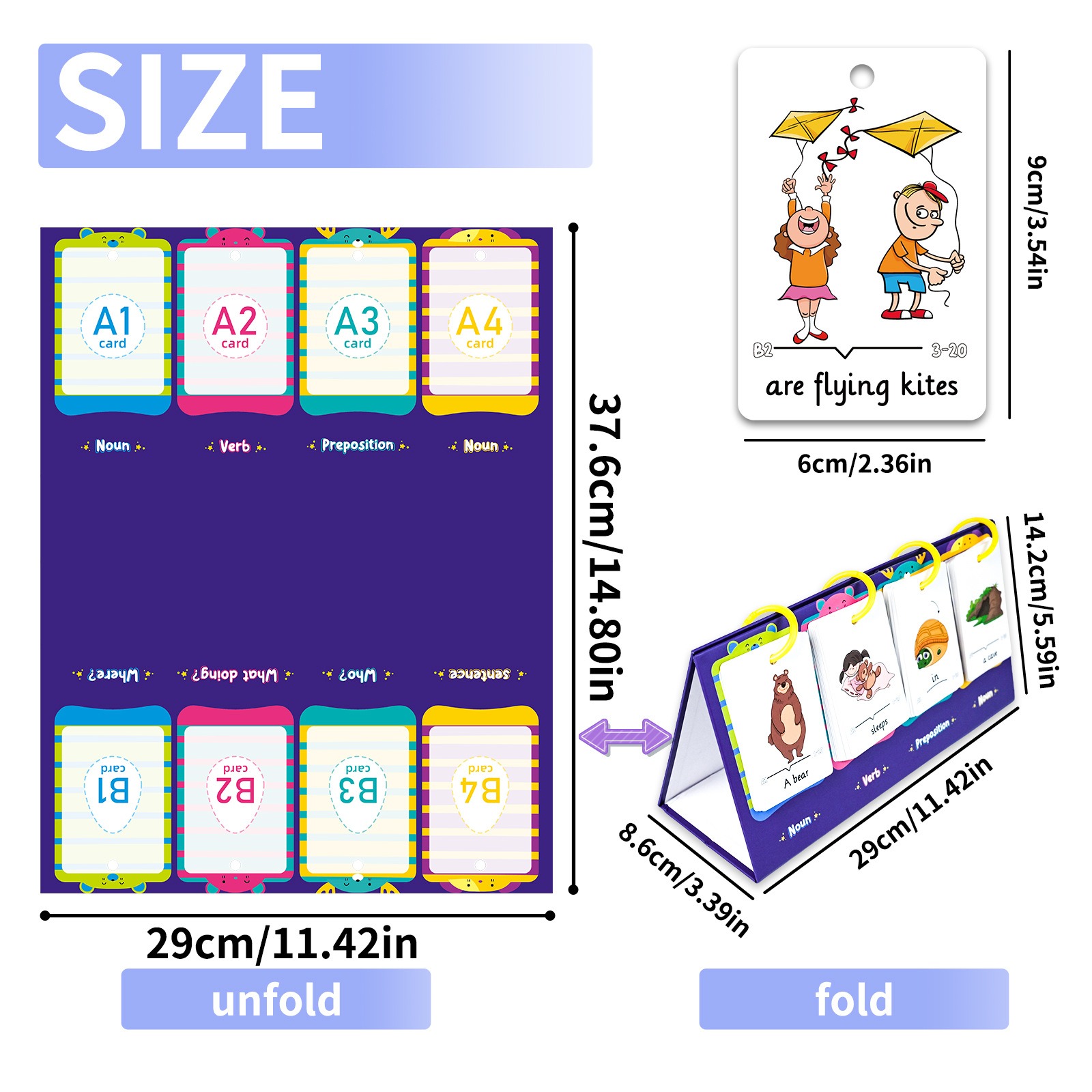 129Pcs Phonics English Flash Card CVC Words Vowel Consonant Desk ...