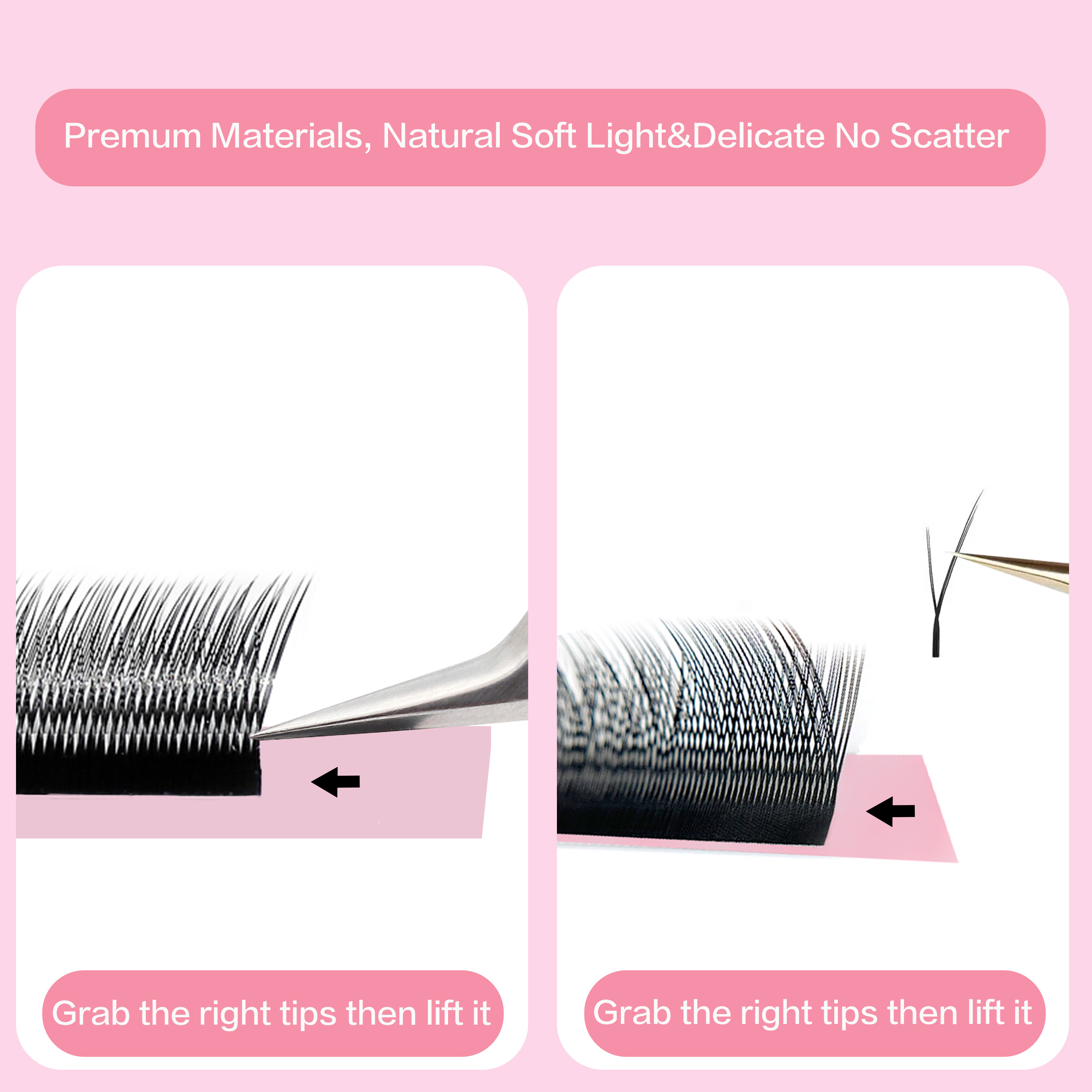 PRAECLARUS Fox Series Oblique Flying Y Type Eyelash Extension Thickness ...