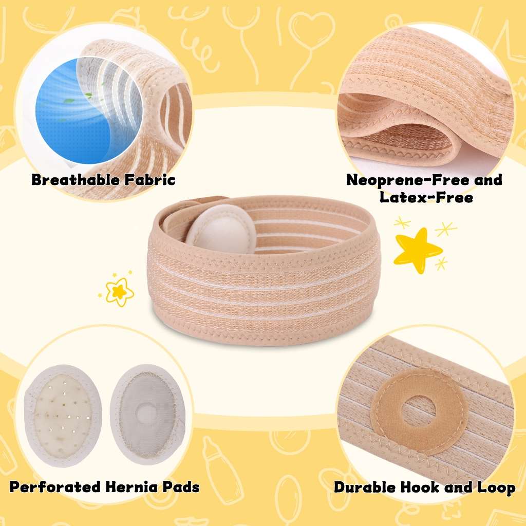 Velpeau Umbilical Hernia Belt For Baby – Cross Straps, Adjustable – Belly Band For Newborns & Infants-607199