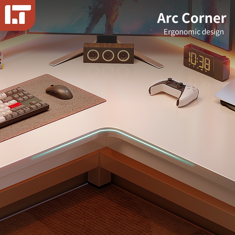 L Shape Study Table Meja Belajar Computer Desk Meja Komputer Laptop ...