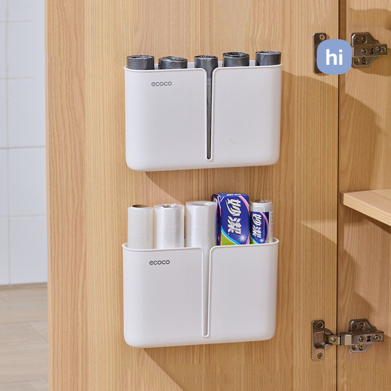 HI HOMES Kitchen Garbage Bag Storage Box Plastic Bag Storage Box Open ...