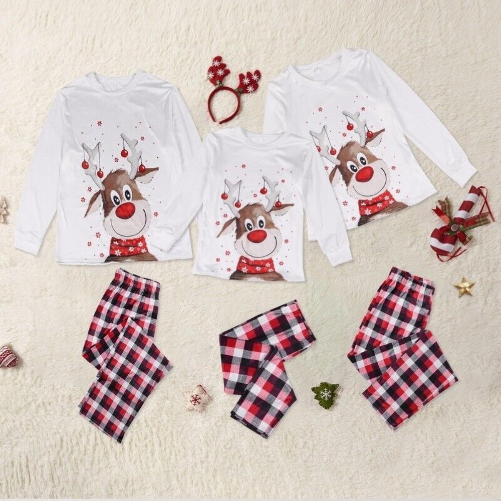 🎄1ONLYTWO👨‍👩‍👧‍👦 Family Matching Pyjamas, Cotton Outfits Pyjamas Set ...