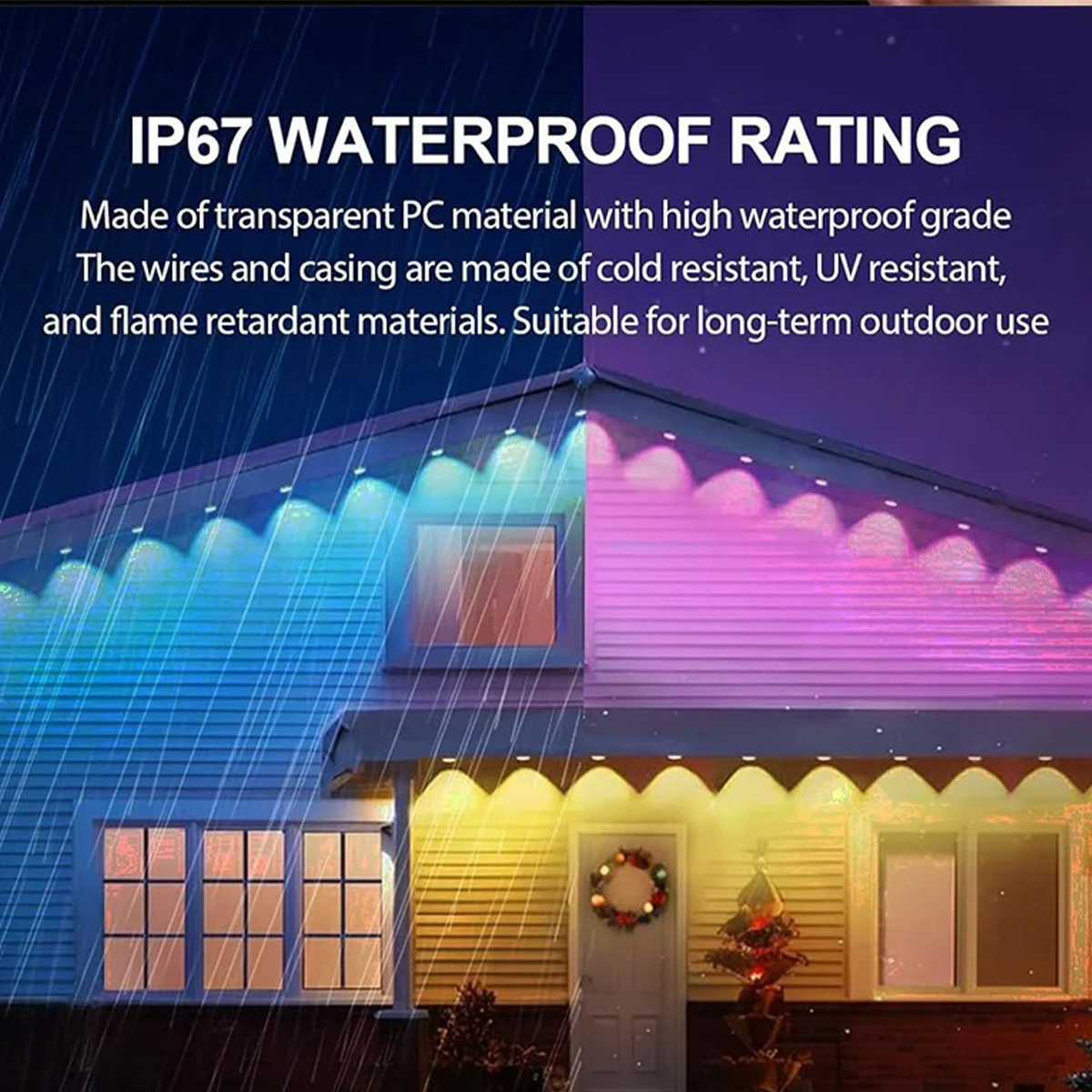 Permanent Outdoor Eaves Lights 50/100/150FT Smart RGB Waterproof WiFi APP Control IP67