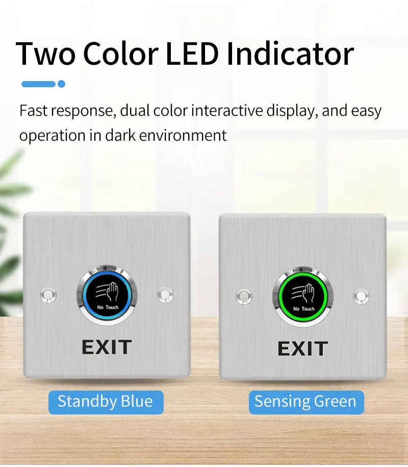 Contactless Infrared No Touch Exit Button IR Door Lock Release Switch ...