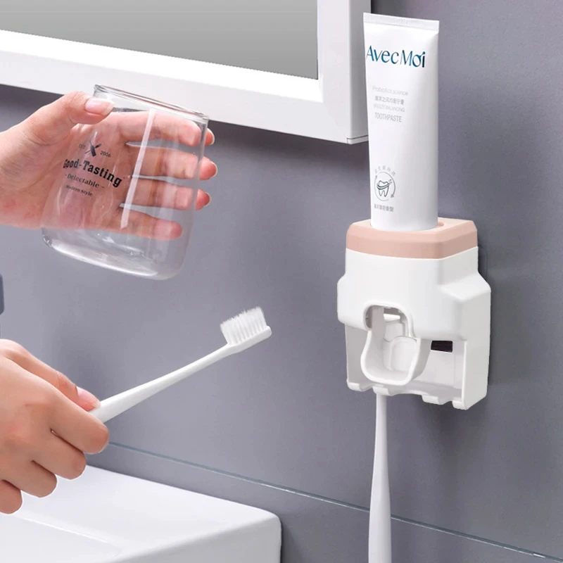 1PC Automatic Toothpaste Dispenser: Creative Wall-Mounted Toothbrush ...