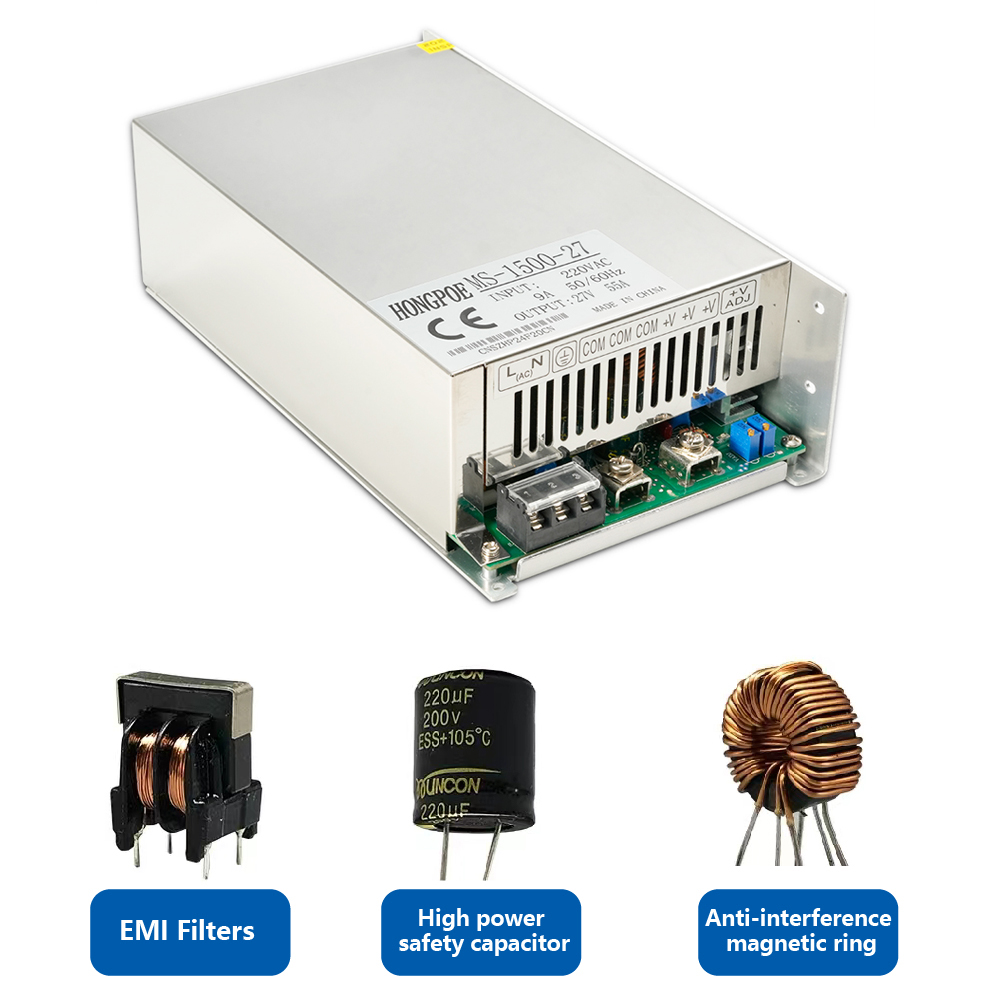 Switching Power MS-1500W 110V/220V AC to DC 12V 13.5V 15V 24V 36V 48V ...
