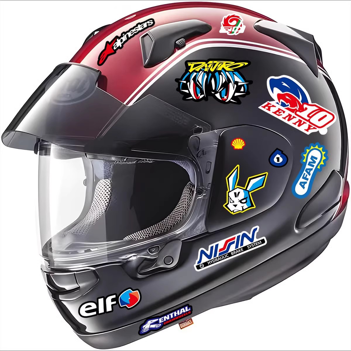Reflective Laser Sticker Motorcycle Sticker Side Strip Bike Helmet ...