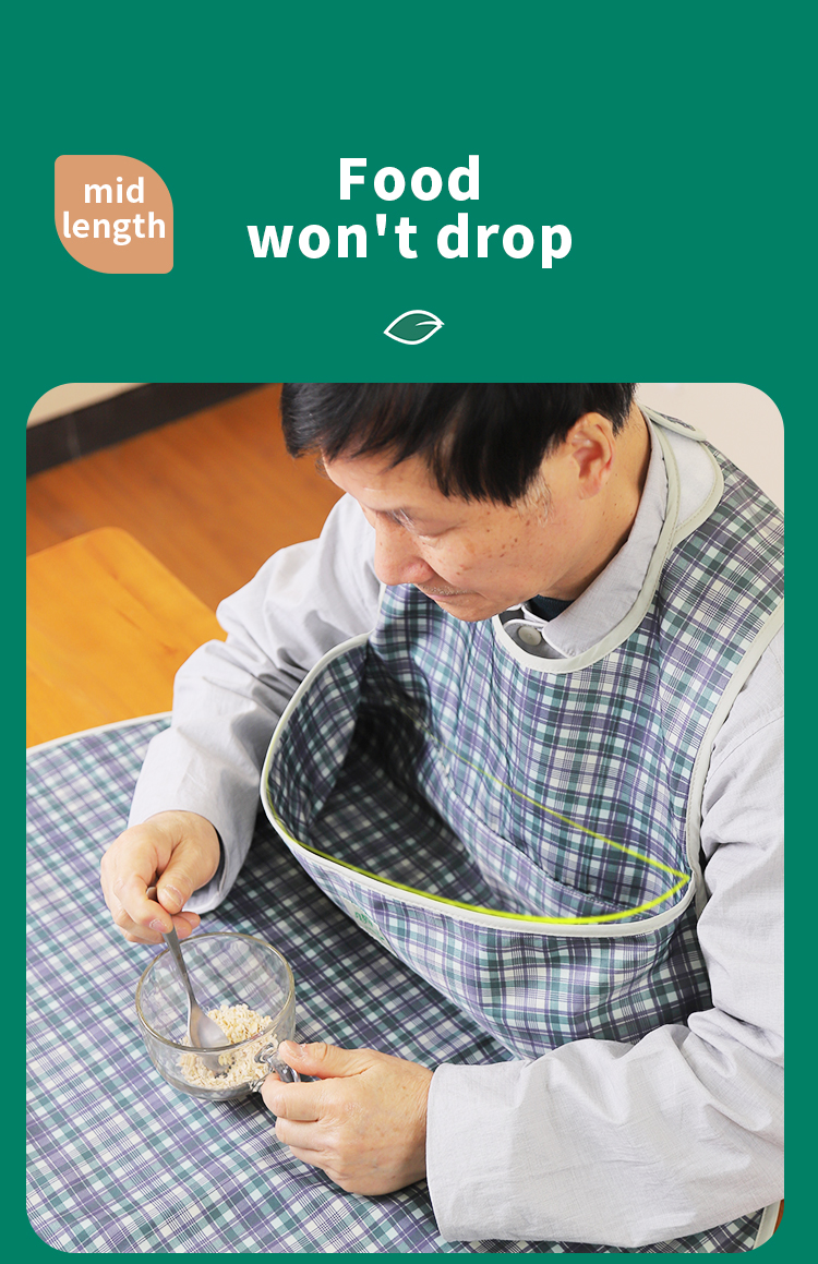 Adult Bib Elderly Eating Bib Washable Waterproof Neck Protection Anti ...