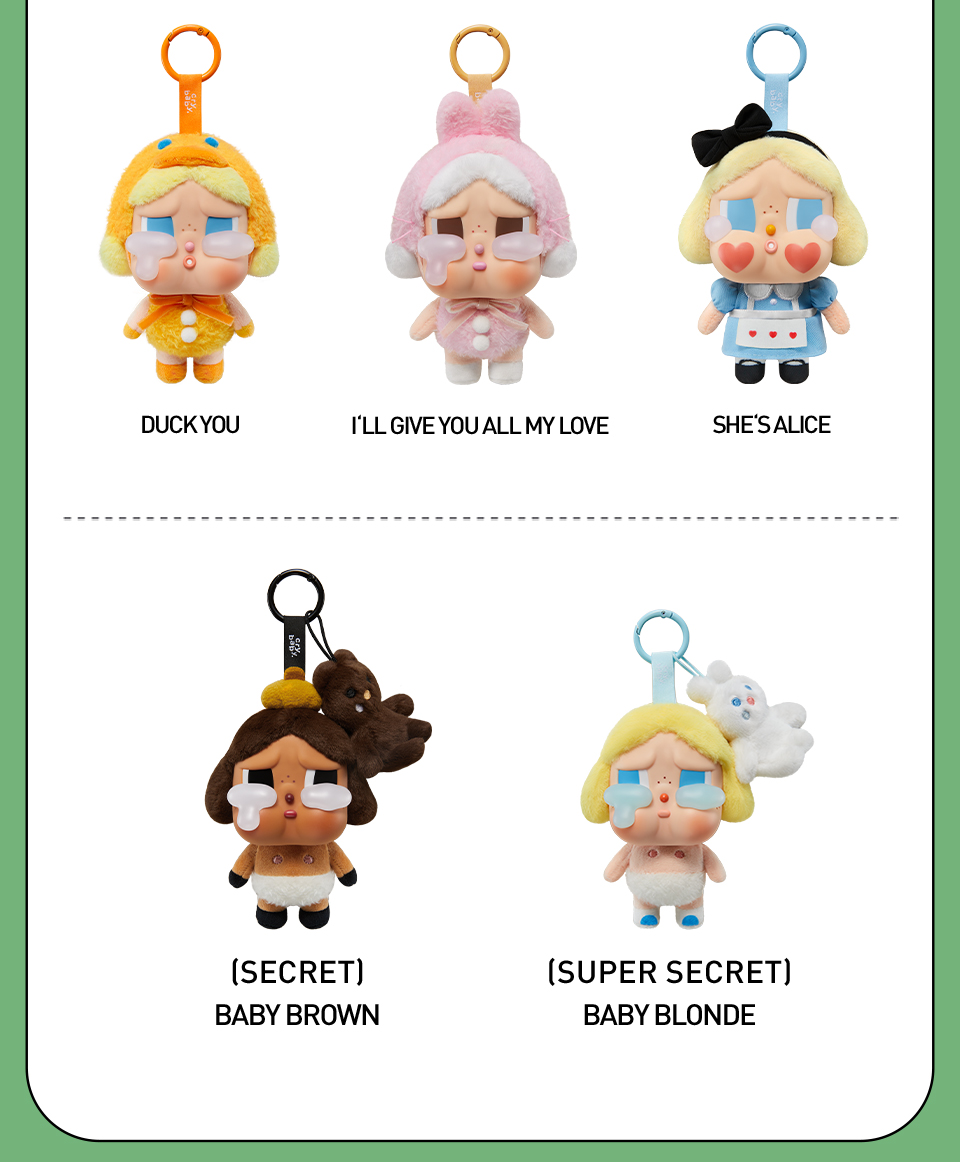 POP MART CRYBABY Crying Again Series-Vinyl Face Plush Blind Box Action ...