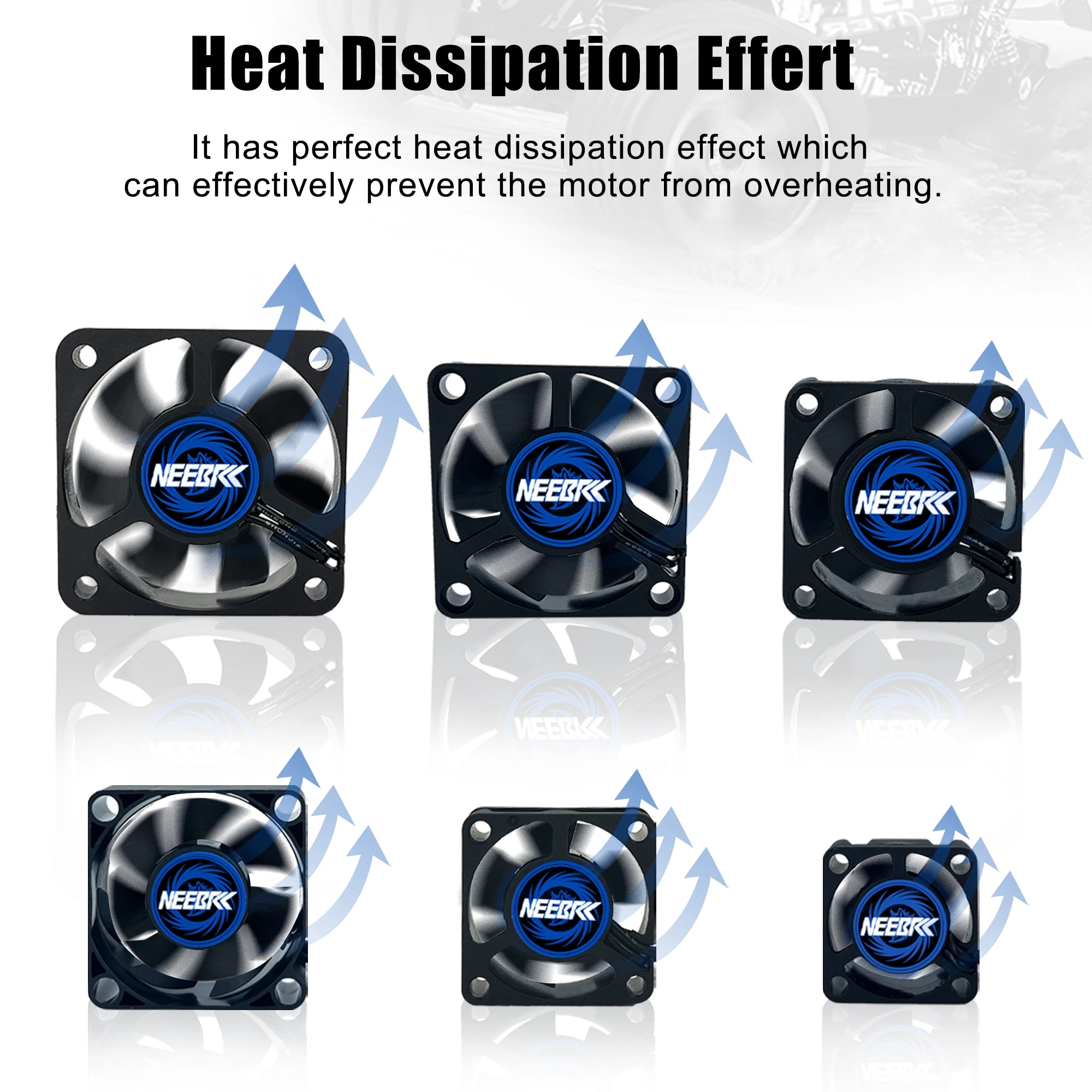 NEEBRC RC Cooling Fans 25/30/35/40/45/50mm 5V-12V DC Heatsink 10000 ...