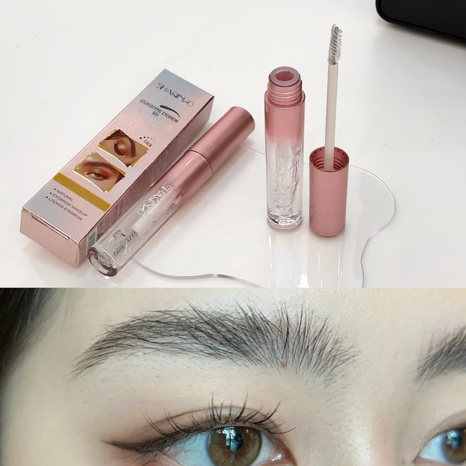 Quick-Dry Eyebrow Gel with Brush - Long-Lasting Waterproof Brow Styling ...