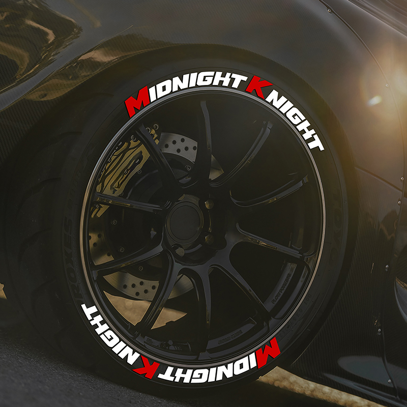 2PCS Car Sticker MIDNIGHT KNIGHT Stiker Tayar Kereta Tyre Sticker PVC ...