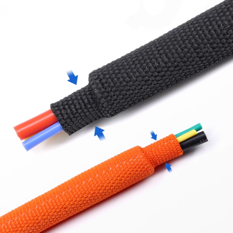 Heat Shrink Braided Cable Sleeve Insulation Flam Retardant Wire Wrap ...