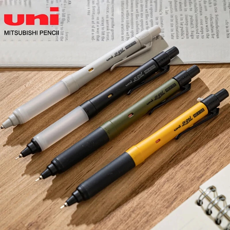 Uni Alpha-Gel Switch Druckbleistift 0,5 Mm – Dark Olive, Mit Weichem Griff & Klick-Mechanik