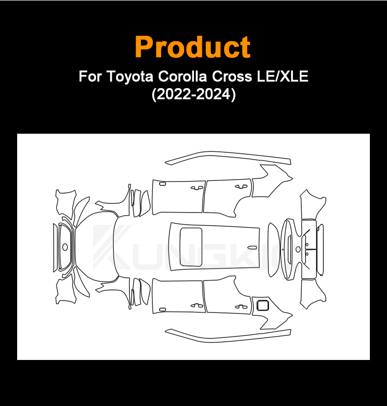 For Toyota Corolla Cross LE XLE 2022 2023 2024 Pre Cut PPF Car Paint