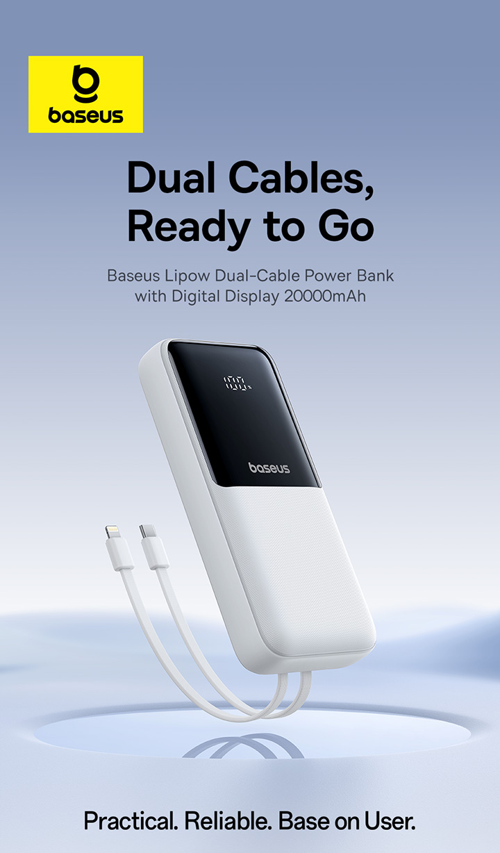 Baseus Lipow 20000mAh Powerbank 15W Fast Charging Power Bank | Shopee ...