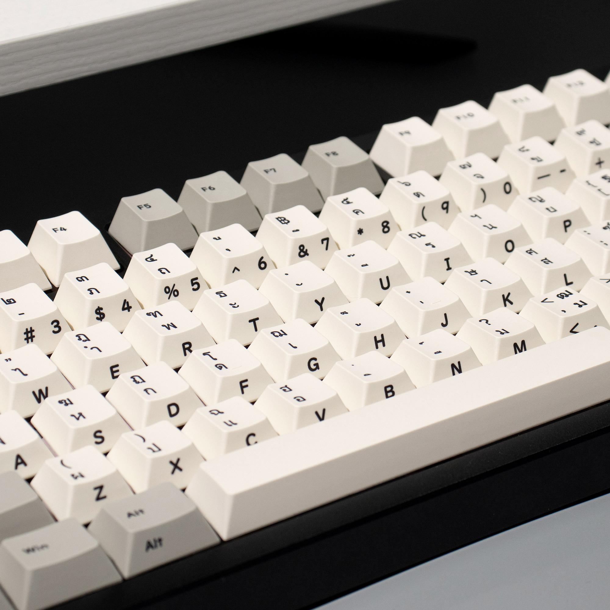 Retro Keycaps Japanese katakana /Thai / Korean/ Russian Top Letter Side ...