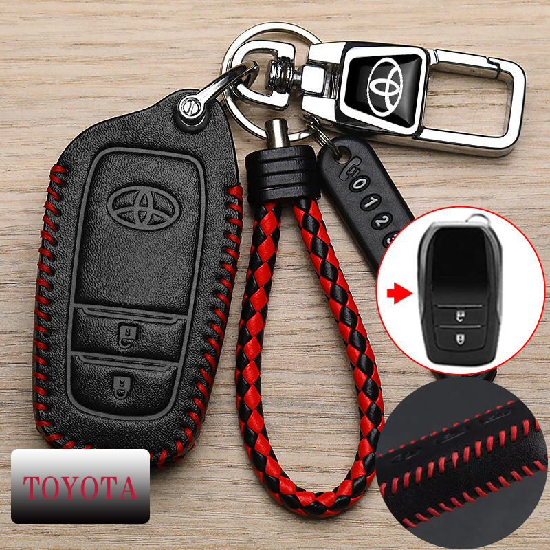 Toyota Genuine Leather Car Remote Key Case For Toyota HILUX GR SPORT ...