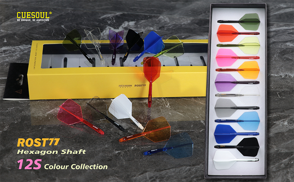 Cuesoul - ROST Integrated Dart Flights - Skeleton White Shape