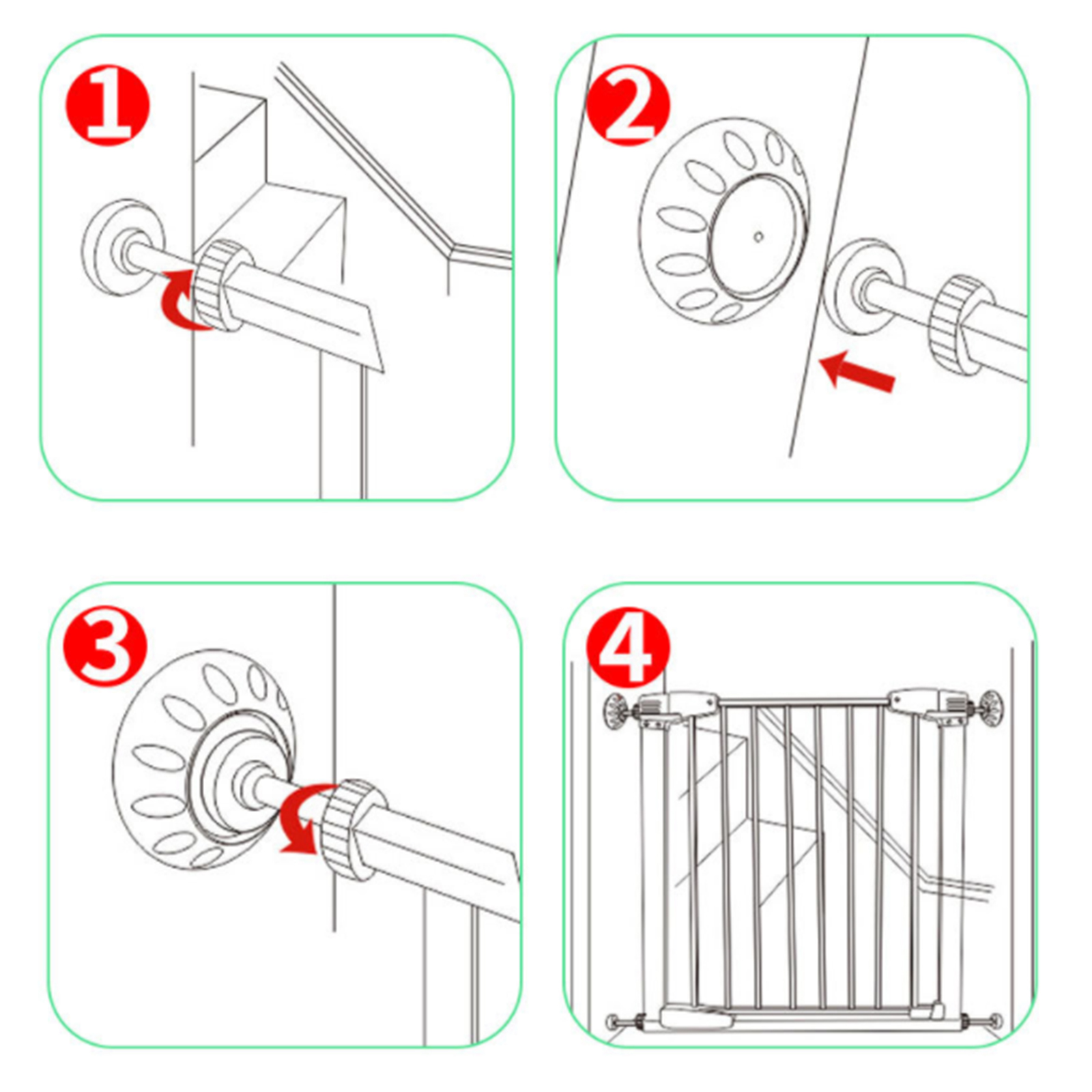 [Local delivery] Gate Wall Protector,4 Packs Stair Gate Extension Wall ...