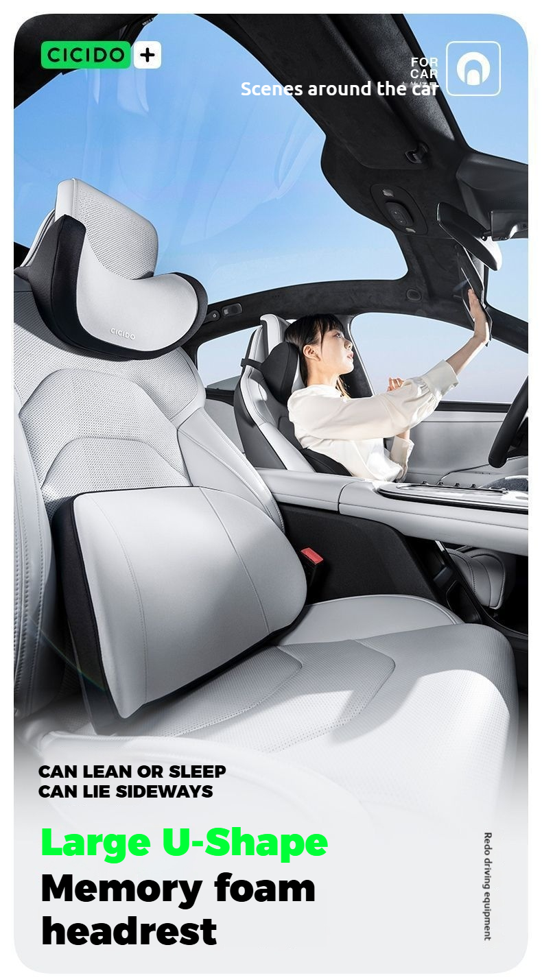CICIDO Car Seat Back Cushion Neck Pillow waist support Car Lumbar ...
