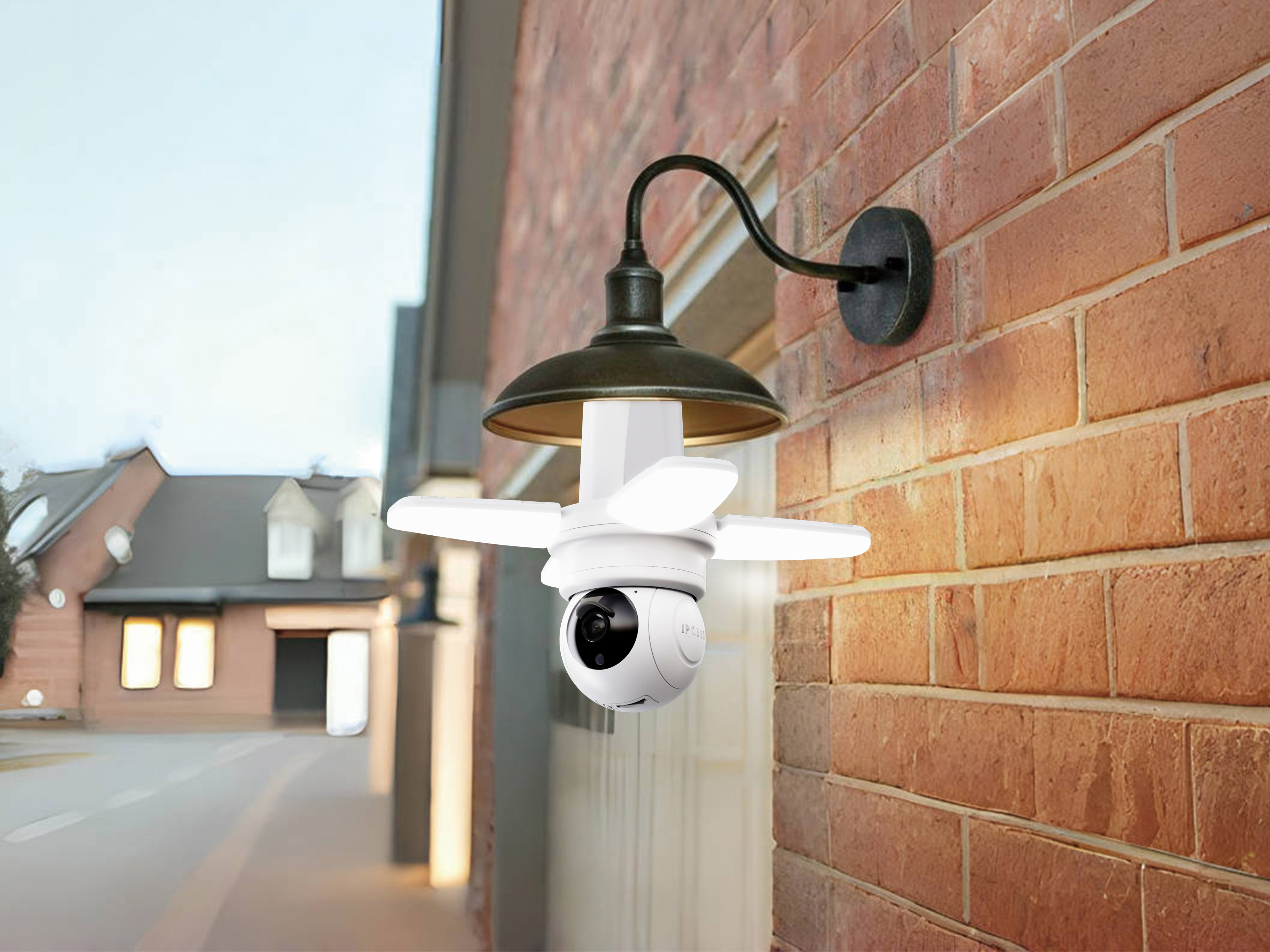 LLSEE single lens 4MP 2K E27 bulb camera wireless WIFI home indoor CCTV ...