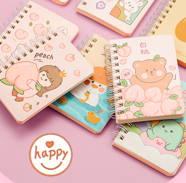 《1PC 160 PAGE 》Cute Cartoon Mini Notebook Portable Memo Note Book ...
