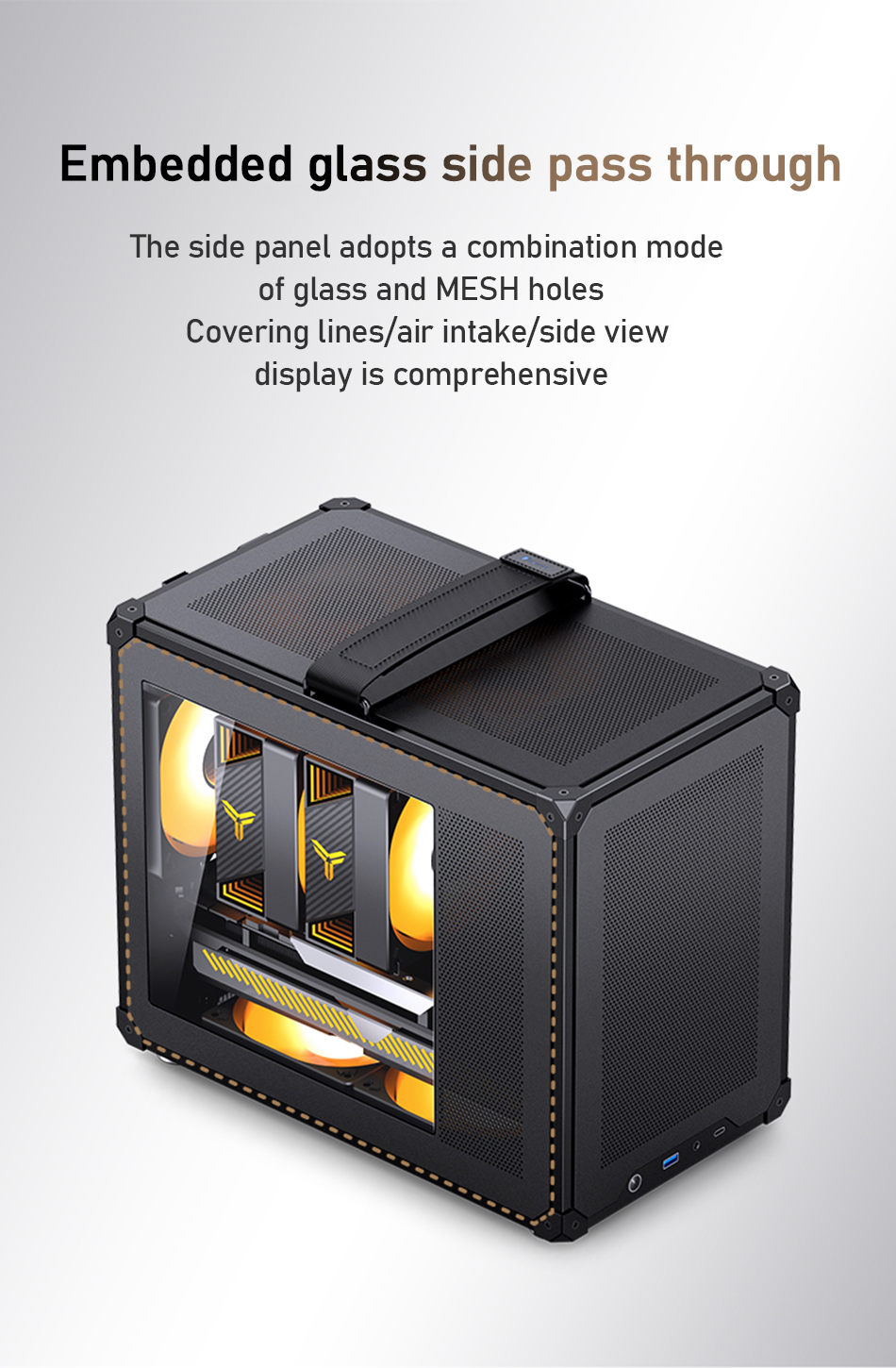 Jonsbo C Max Desktop M Atx Case Type C Side Transparent Handheld