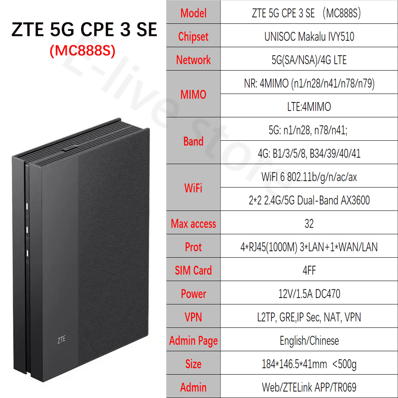 ZTE 5G CPE3 SE MC888S 5G Router | Shopee Malaysia