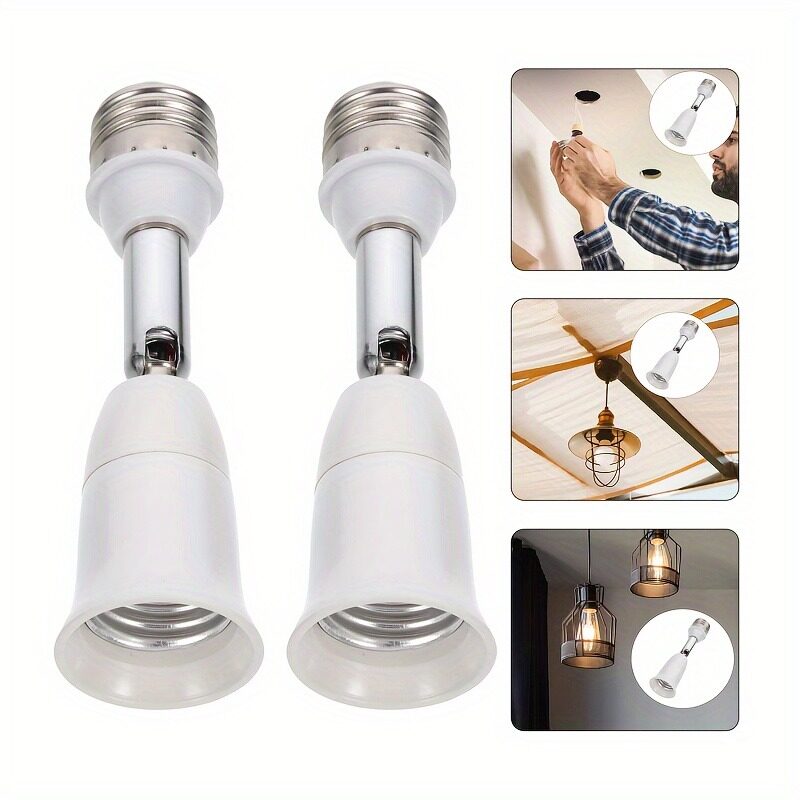 1PC Led Light Bulb Lamp Holder E27 to E27 Flexible Extend Extension ...