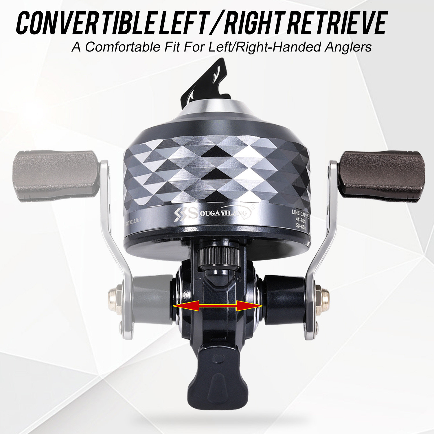 Sougayilang Fishing Reel Max Drag 8Kg Left/Right Handle Exchangeable ...