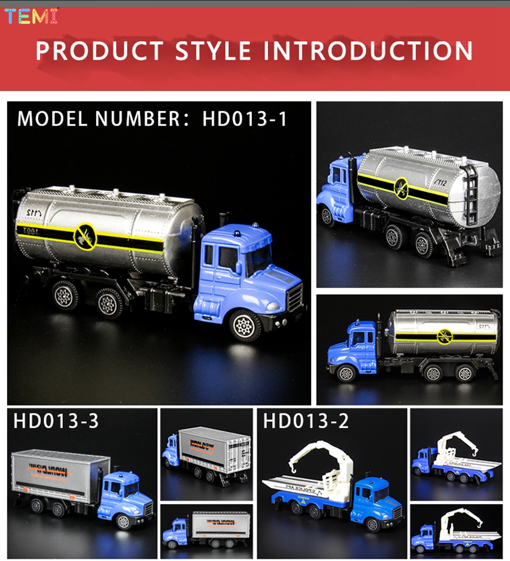 TEMI Mini Alloy Fire Engineering Vehicle Toys Model Fun Toy Simulation ...