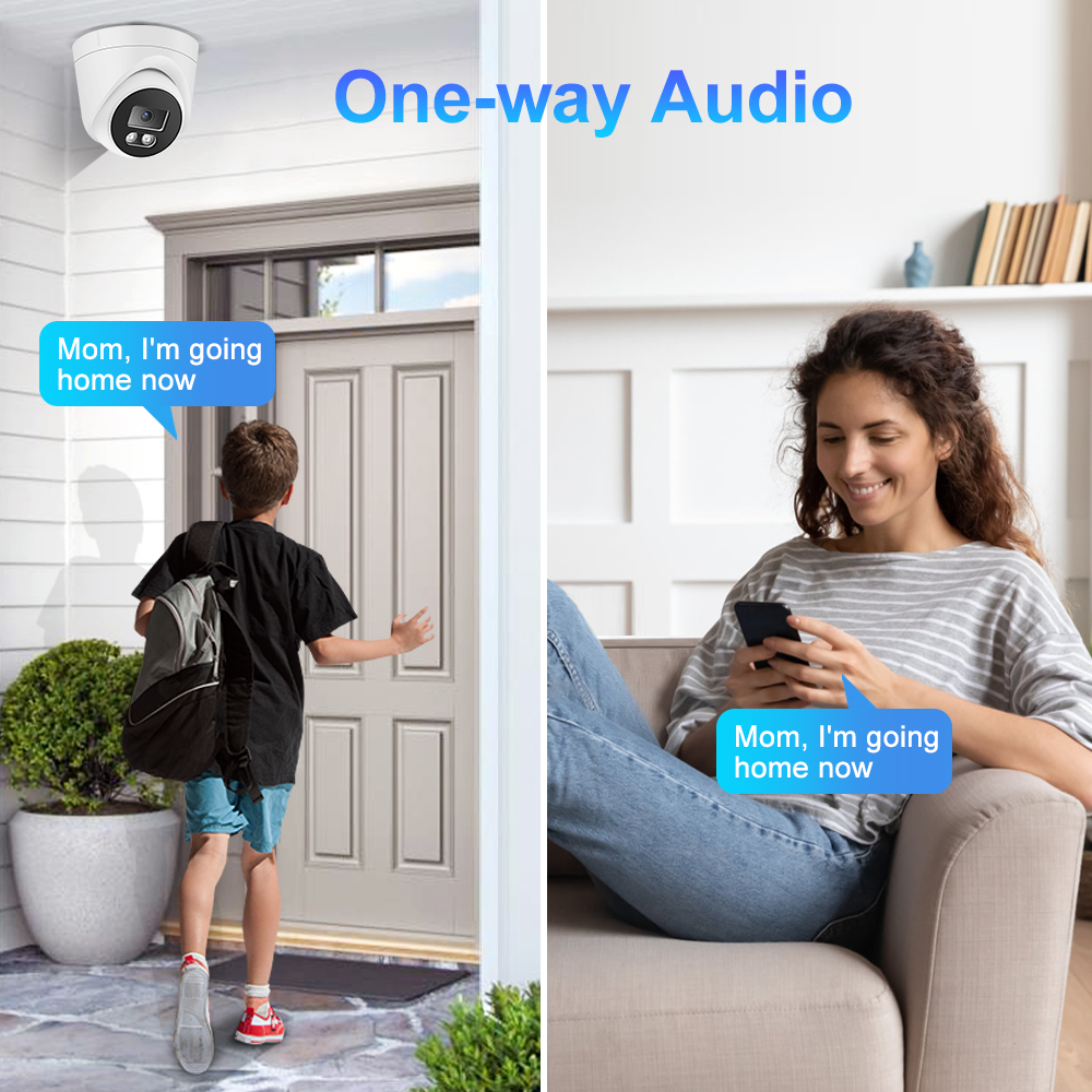 4K Security Camera Face Detect Audio CCTV System NVR POE 5MP AI IP ...