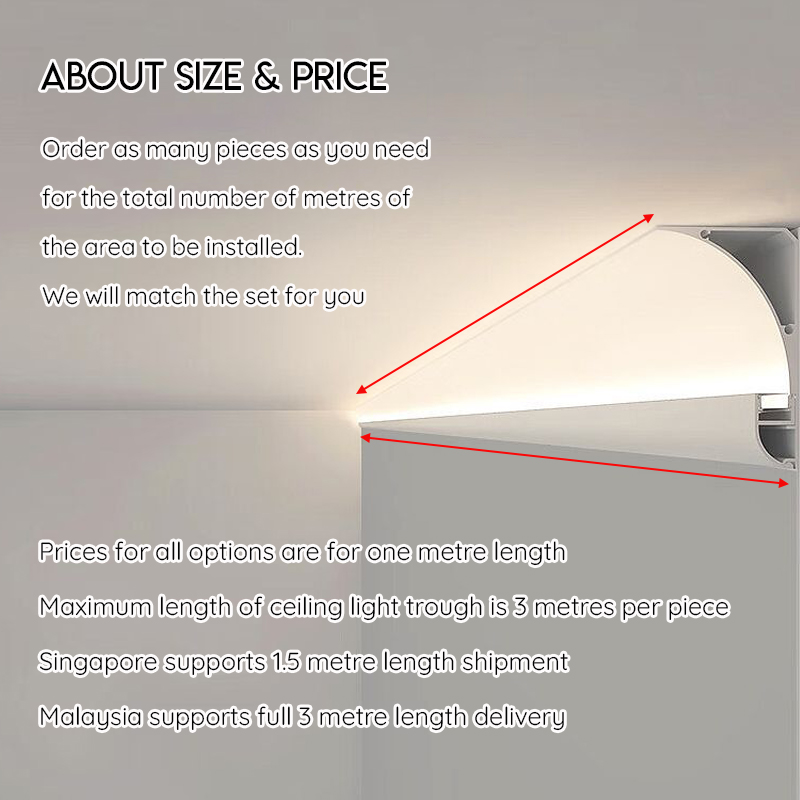 [In Stock] 8mm LED Light Strip Aluminium Profile Corner Type Milky ...