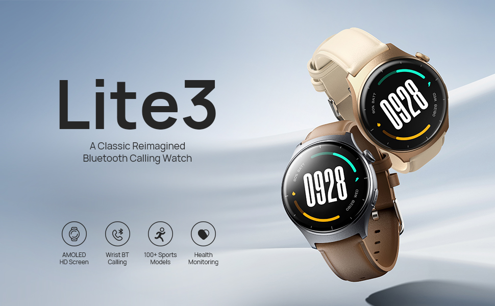Mibro Lite3 Jam Pintar / Smartwatch Rasmi 1.3'' AMOLED, Panggilan ...