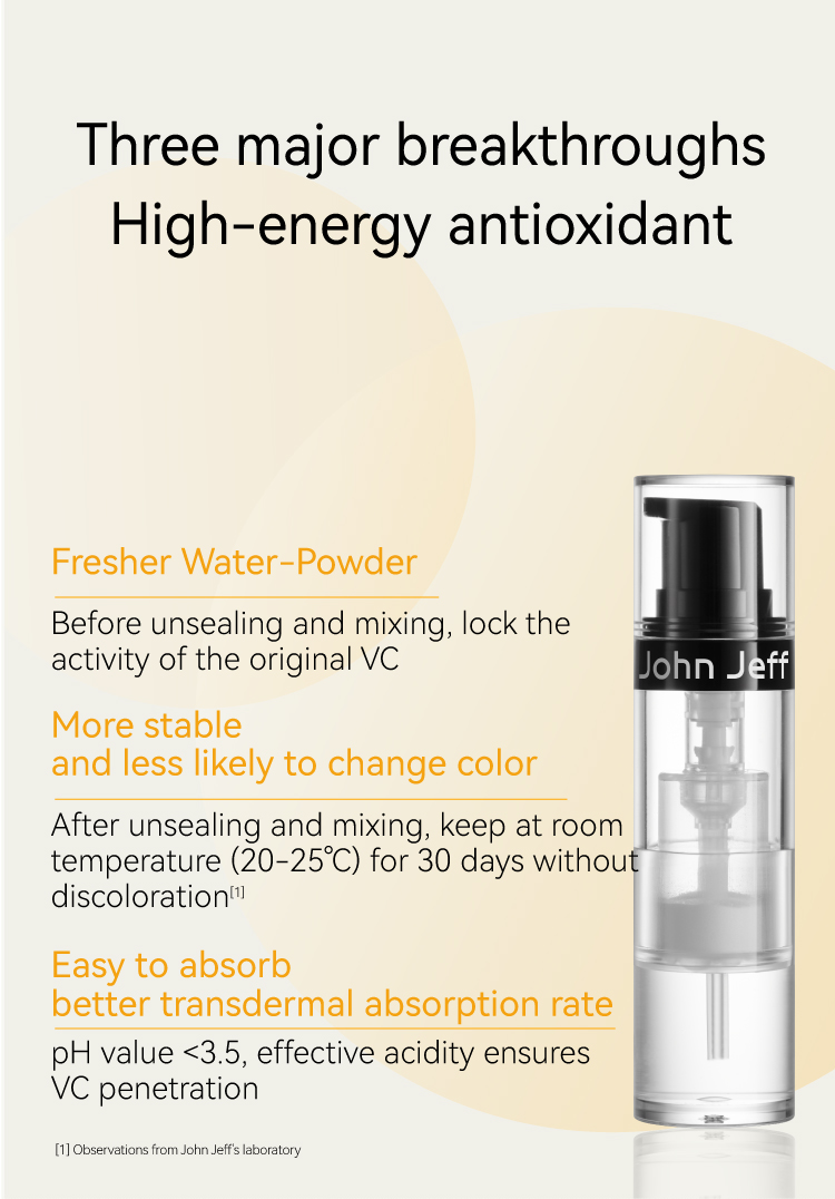 John Jeff 7% Vitamin C Essence Ascorbic Acid Serum Antioxidant Brighten ...