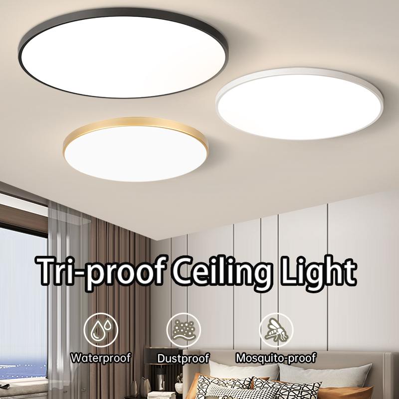 CANMEIJIA Dimmable Crystal Ceiling Light 50W 70W Tricolor Lampu Siling ...