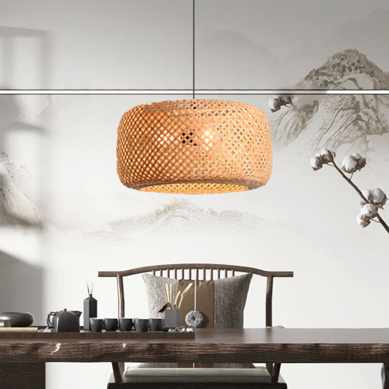 LAMPU ROTAN GANTUNG RATTAN PENDANT LIGHT ANTIQUE JAPANESE CHANDELIER ...