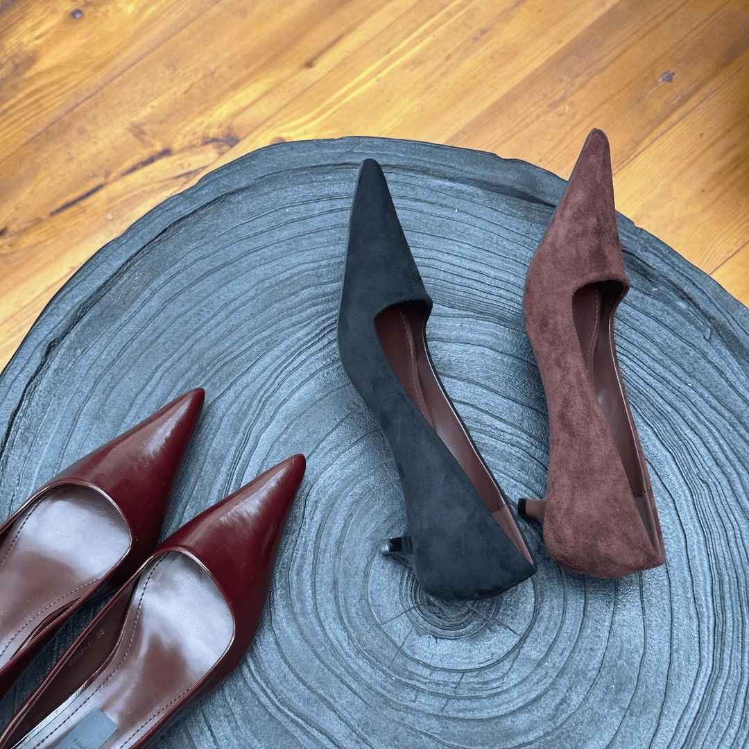 SWEETC Kasut raya perempuan Raya Heels Shoes for Women French Retro ...