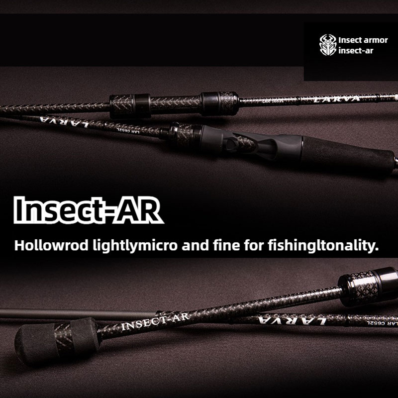 INSECT-AR 2.06m/2.28m Light Action Fishing Rod Full Hollow Carbon Tip ...