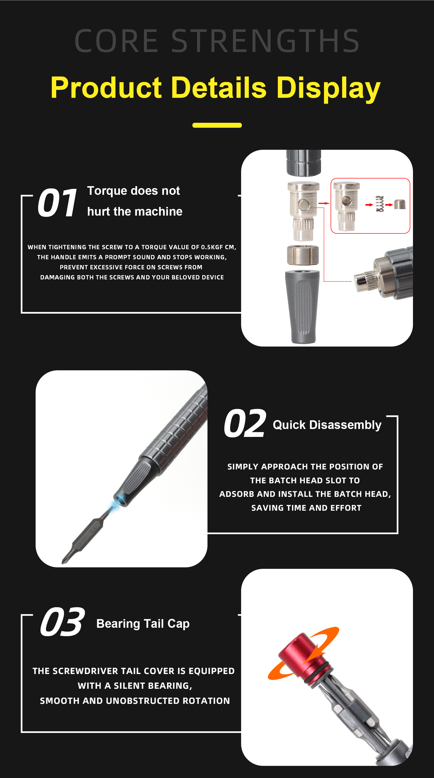 12 IN 1 Torque Screwdriver Set Pen Type Tool Screwdriver Lightweight ...