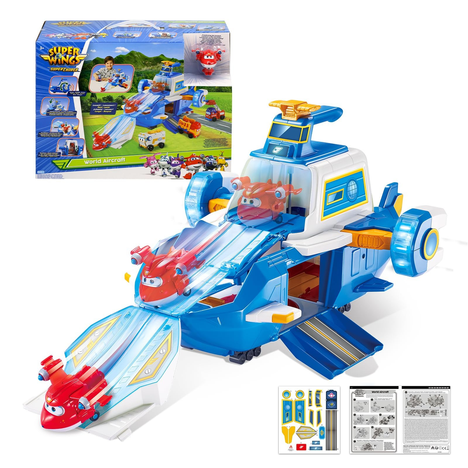 26cm Super Wings Headquarters Base Air Moving Base Toys with Ejector ...