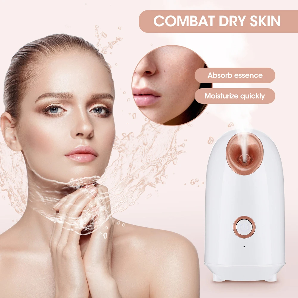 Facial Steamer Nano Ionic Hot Mist Face Steamer Home Sauna SPA Face ...