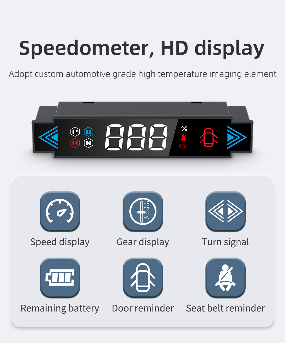 Newest OBD Head Up Display 3.5 Inch Digital Speedometer Car Accessories ...