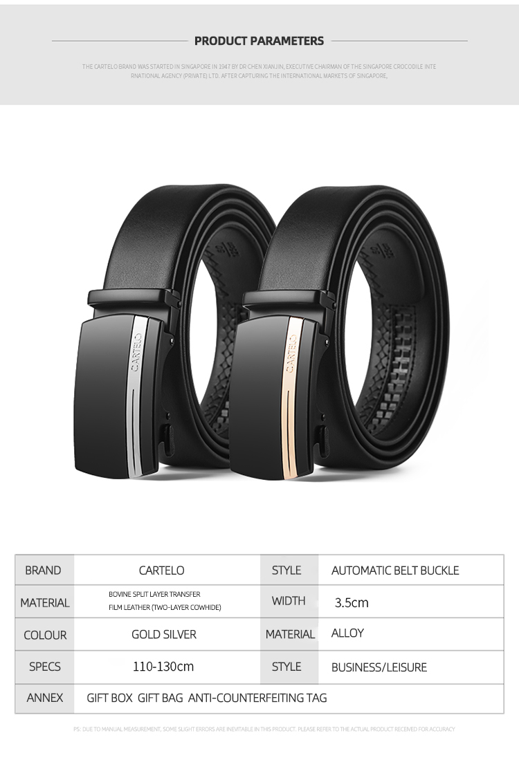Black Hammer Men Genuine Leather Auto Lock Buckle Belt | Shopee Malaysia