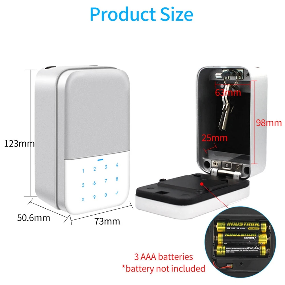 TTLOCK Key Box Storage Secret Key Lock Box APP Unlock Waterproof Work ...