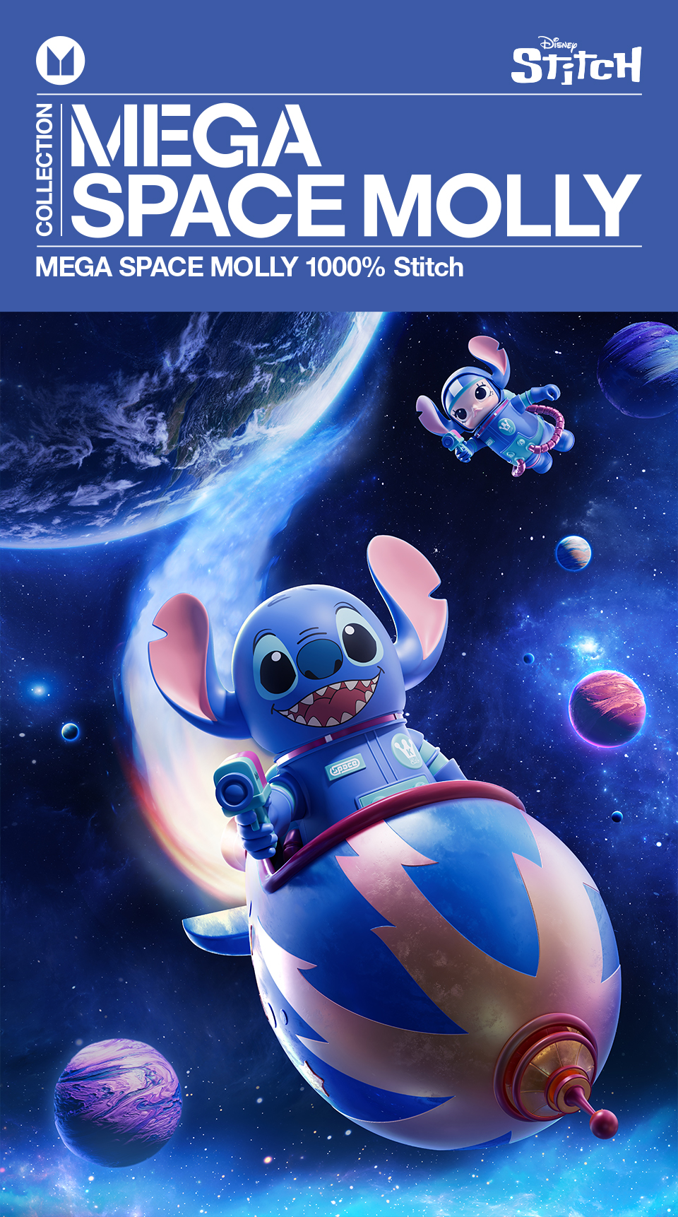 POP MART MEGA SPACE MOLLY 1000% Stitch | Shopee Malaysia