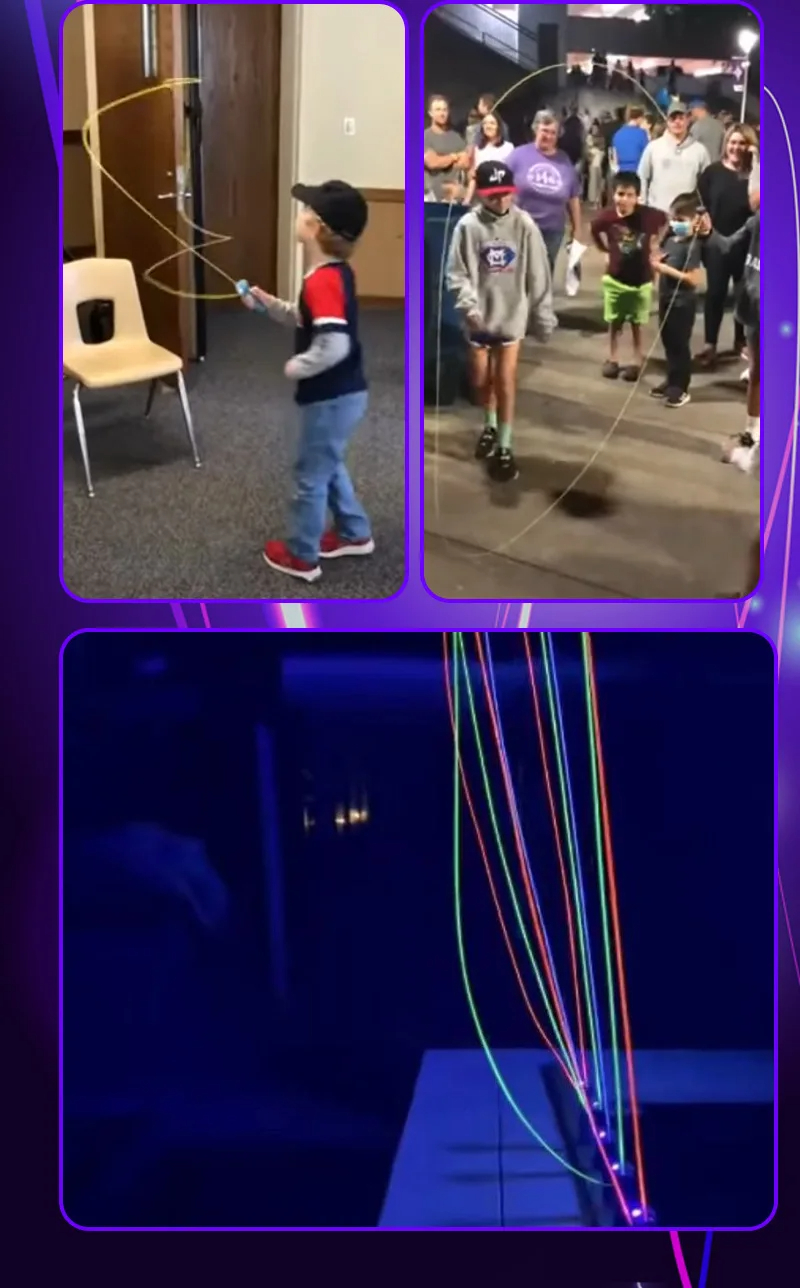 (Local Stock) String Rope Glow in The Dark Rope Launcher Toy Portable ...